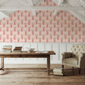 Pineapple Goals Pink Mural Wallpaper - room preview 03
