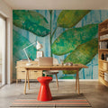 Lively Leaves Mural Wallpaper - room preview 03