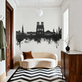 Reims France Skyline Black & White Mural Wallpaper - room preview 03