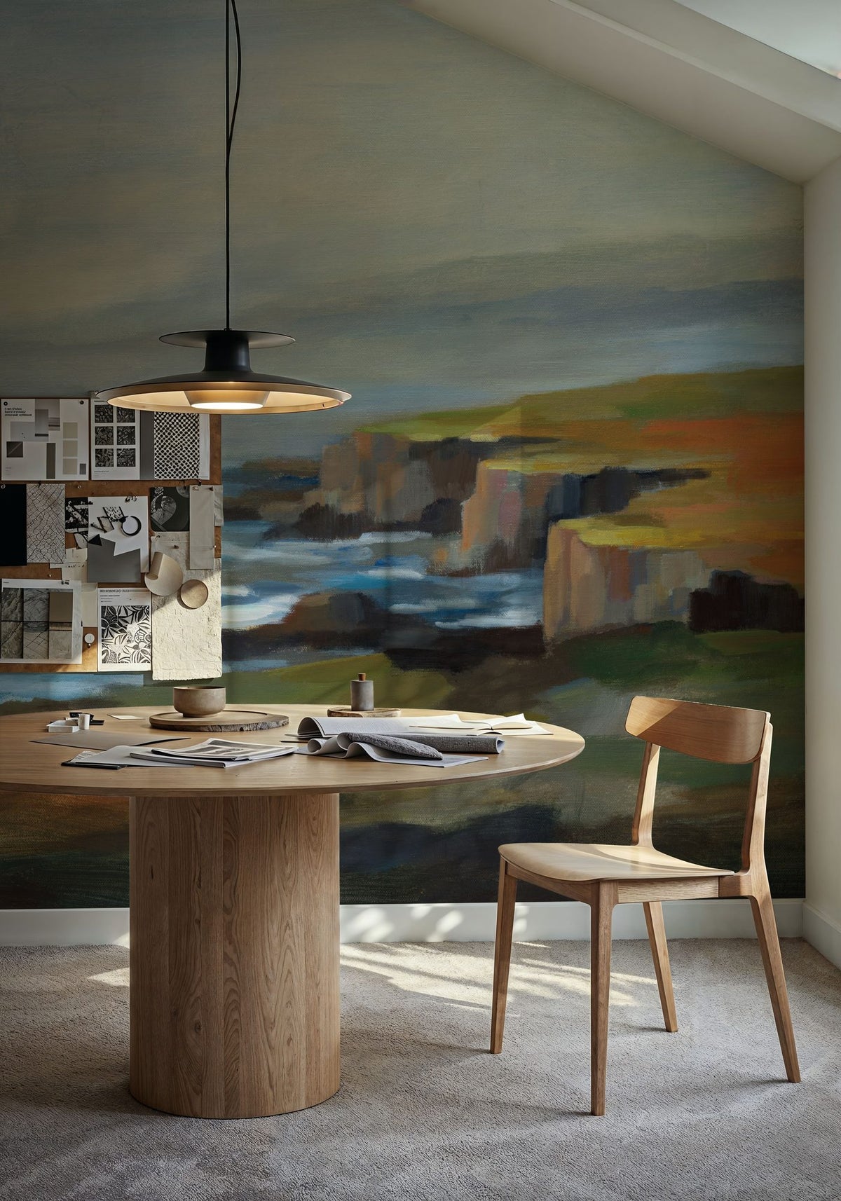 Golden Cliff Mural Wallpaper - room preview 03