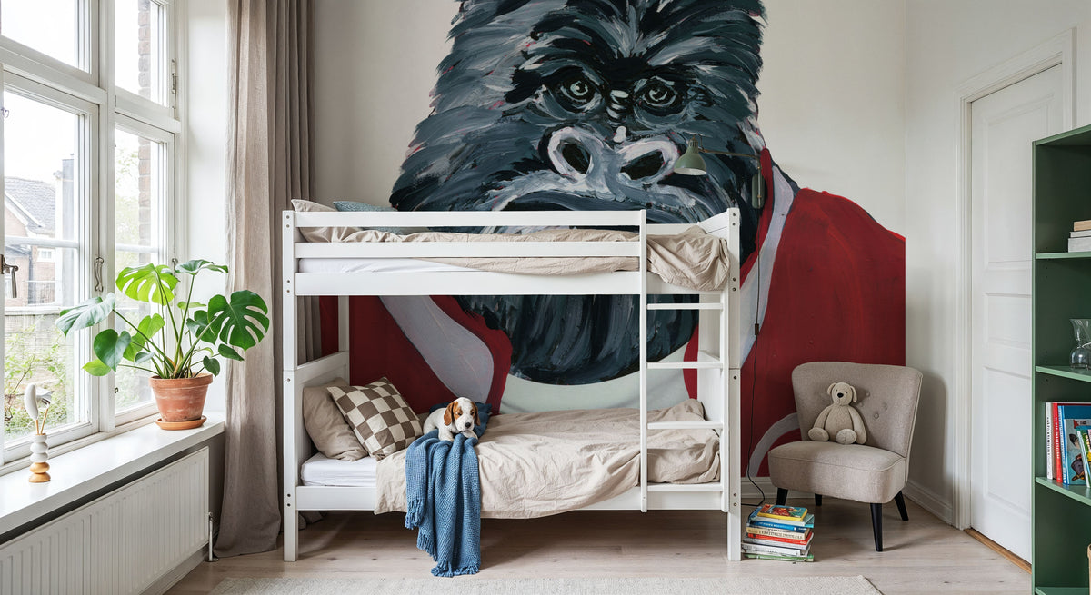 Letterman Gorilla Mural Wallpaper - room preview 03