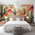 Cactus Sunset Vista Mural Wallpaper - room preview 03