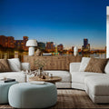 Orlando Skyline Sunset At Lake Eola Mural Wallpaper - room preview 03