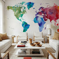 Rainbow Map Mural Wallpaper - room preview 03