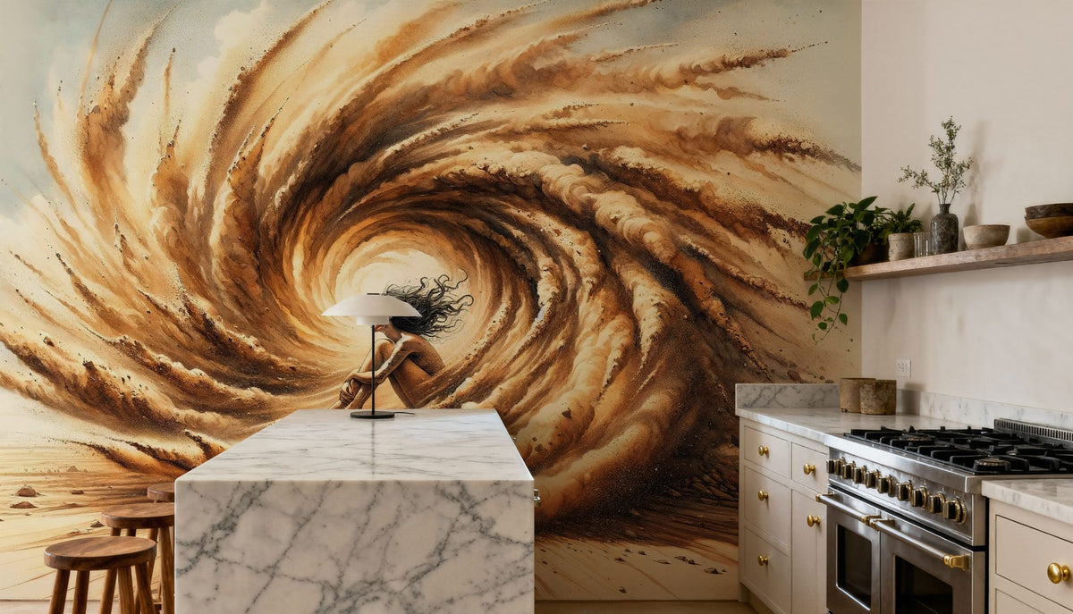 Desert Tempest's Embrace Mural Wallpaper - room preview 03