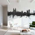 Magdeburg Germany Skyline Black & White Mural Wallpaper - room preview 03