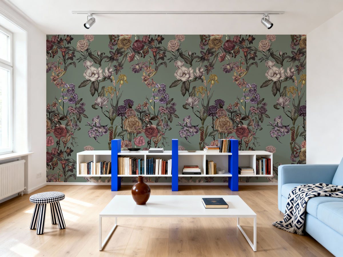 Floral Gaze, Laurel Mural Wallpaper - room preview 03