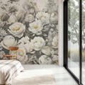 Watercolor Peonies Fall Mural Wallpaper - room preview 03