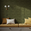 Woodland Waves Green Mural Wallpaper - room preview 03