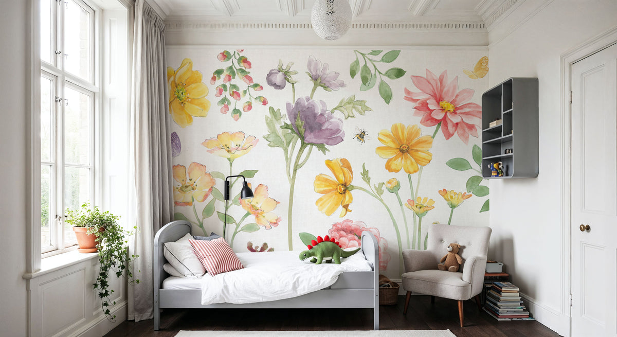 Soft Meadow I Mural Wallpaper - room preview 03