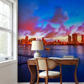 Miami Downtown Sunset Mural Wallpaper - room preview 03