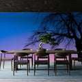 Sunset Tree Mural Wallpaper - room preview 03