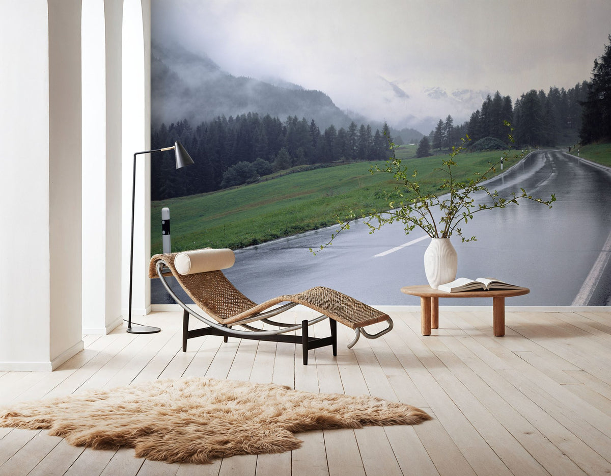 Misty Mountain Passage Mural Wallpaper - room preview 03