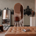Minsk Belarus Skyline Concrete Mural Wallpaper - room preview 03
