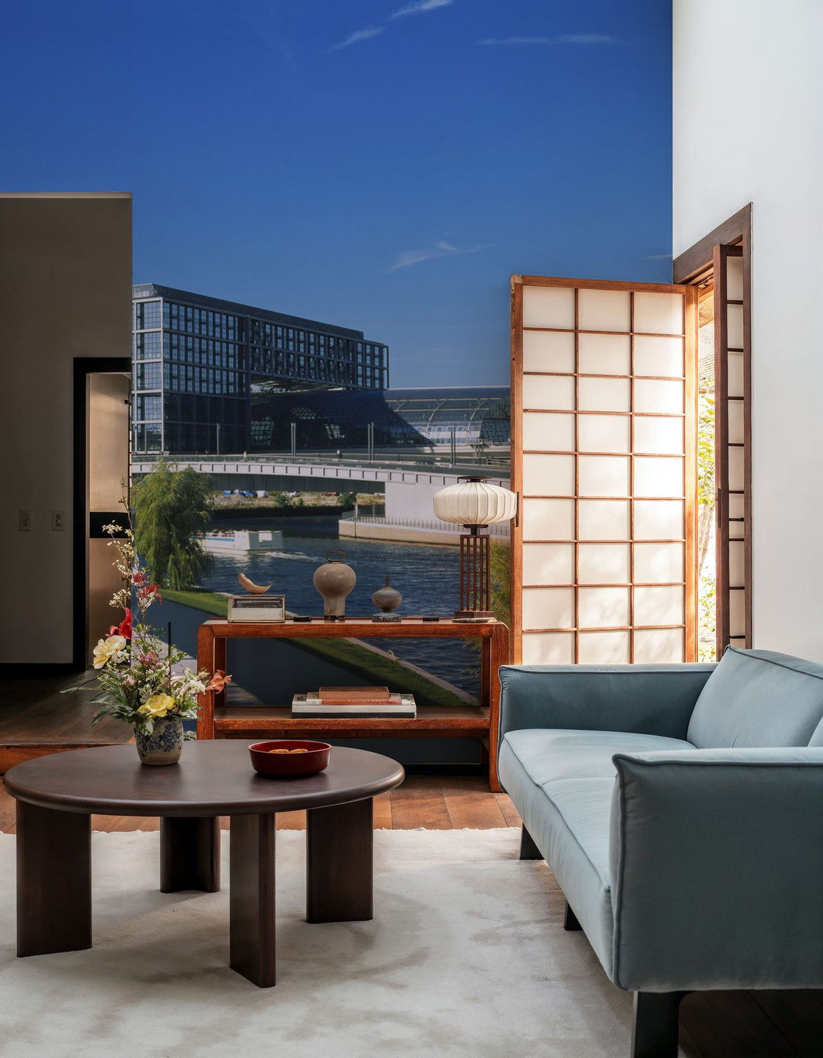Riverside Terminal Mural Wallpaper - room preview 03