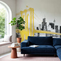 Skyline Crossing Yellow Mural Wallpaper - room preview 03