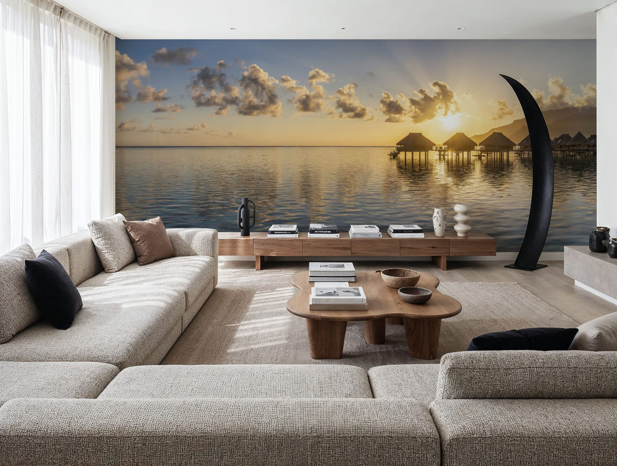 Lagoon Sunrise Mural Wallpaper - room preview 03