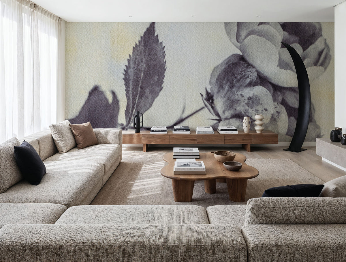 Subtle Rose Mural Wallpaper - room preview 03