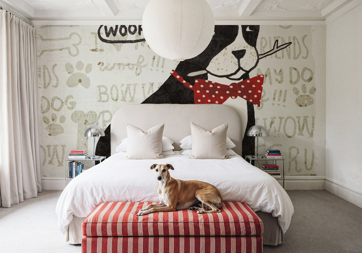Puppy Love VI Mural Wallpaper - room preview 03