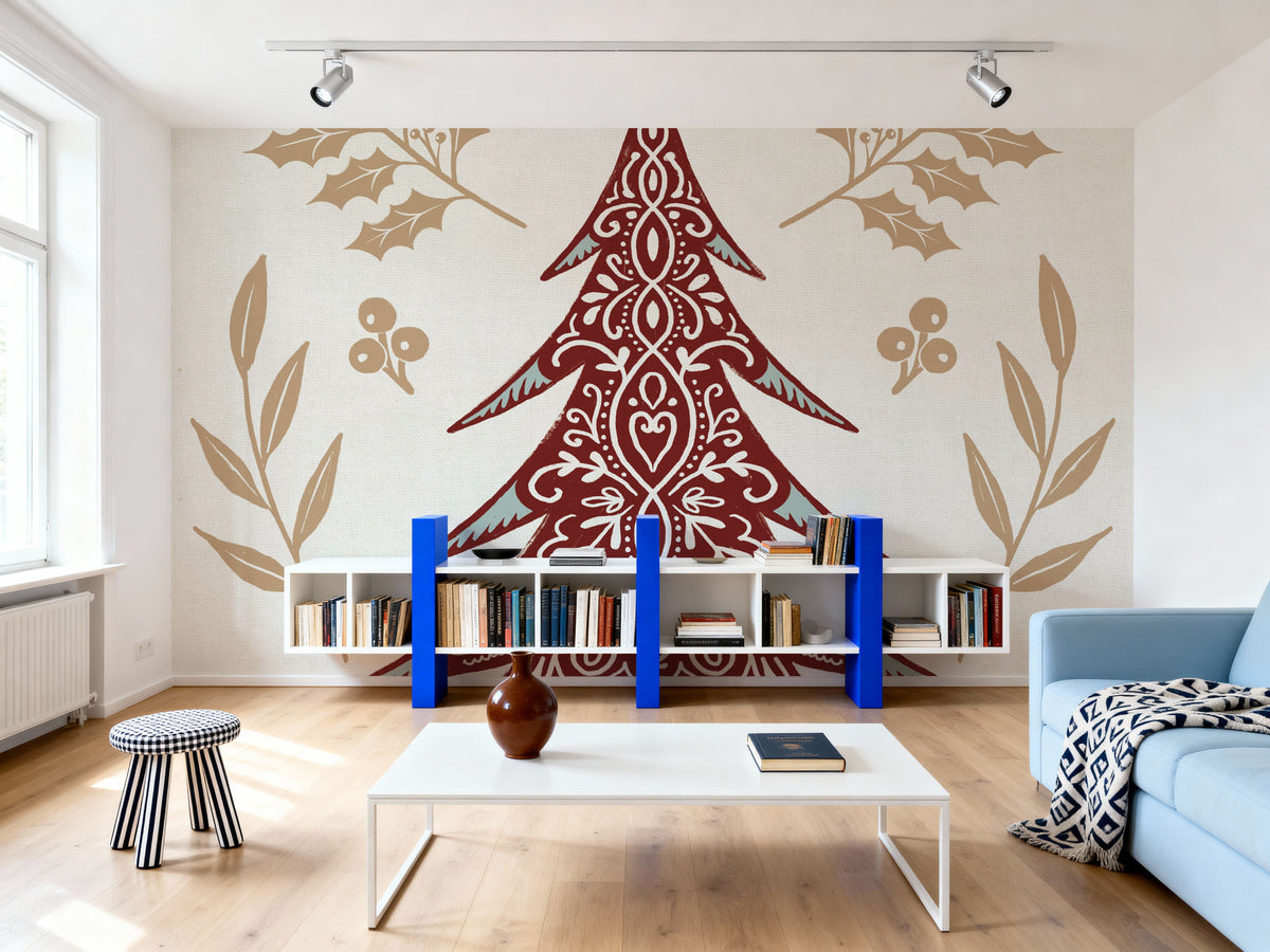 Holiday Form IX Color Mural Wallpaper - room preview 03