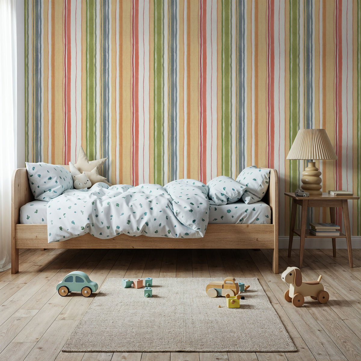 Time to Share Stripes Mural Wallpaper - room preview 03