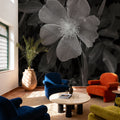 Wild Rose BW IV Mural Wallpaper - room preview 03