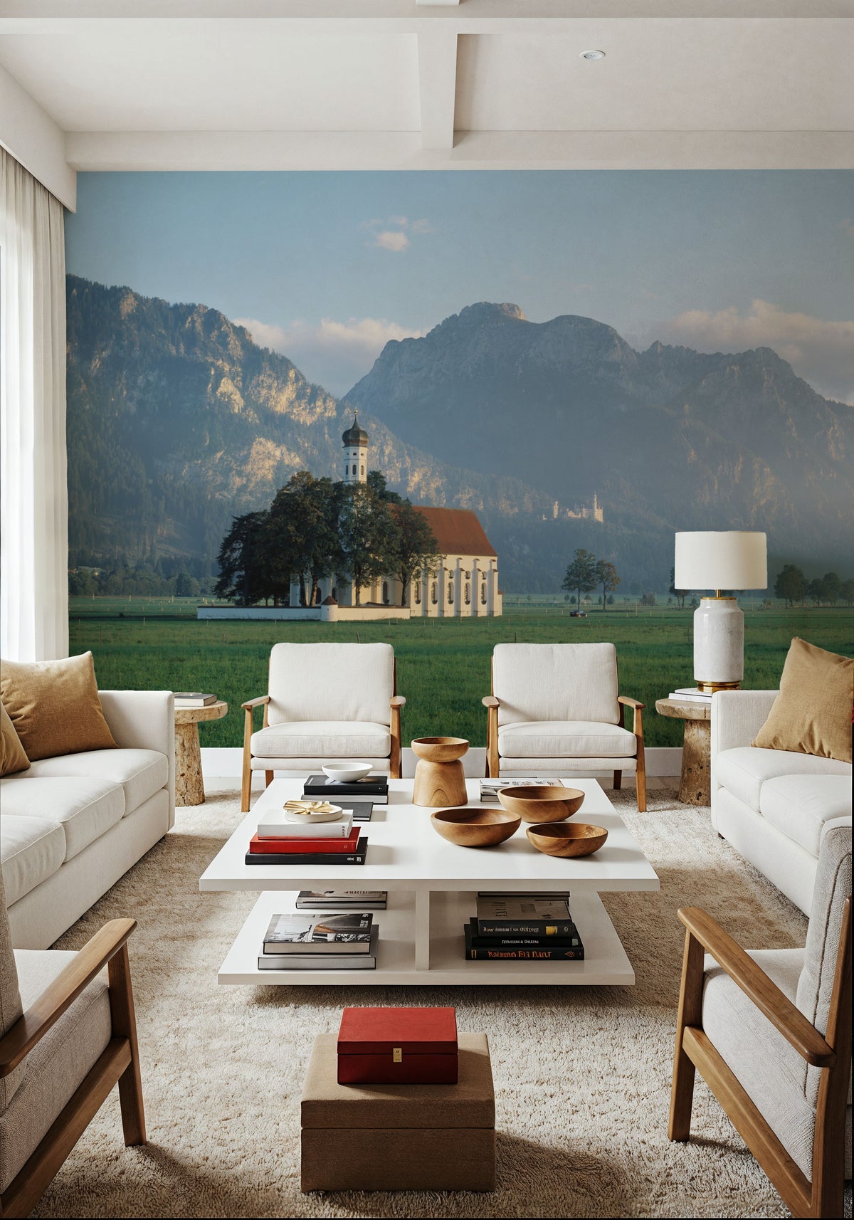 Alpine Sanctuary Mural Wallpaper - room preview 03