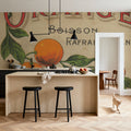 Orange Label Mural Wallpaper - room preview 03