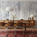 Botanical Wall Blue Mural Wallpaper - room preview 03