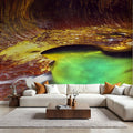 Emerald Canyon Oasis Mural Wallpaper - room preview 03