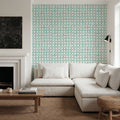 Mixed Turqouise Circles Mural Wallpaper - room preview 03