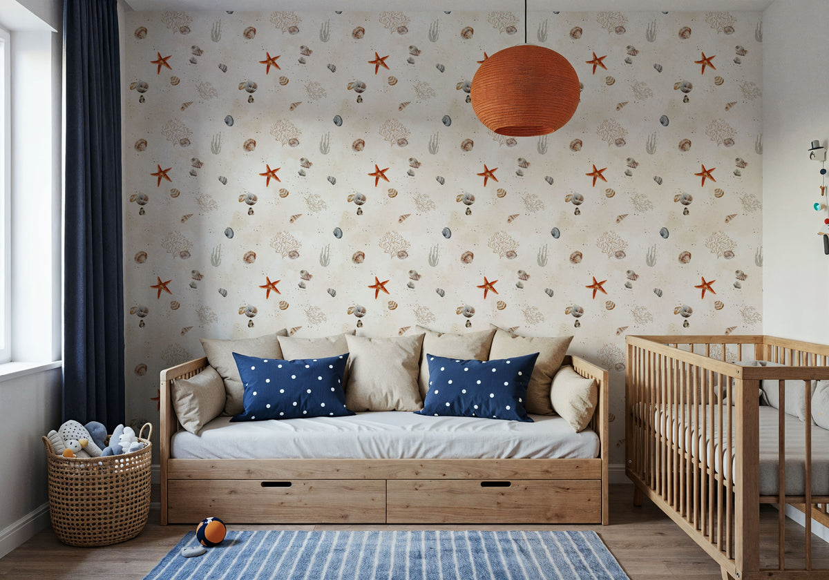 Starfish Mural Wallpaper - room preview 03