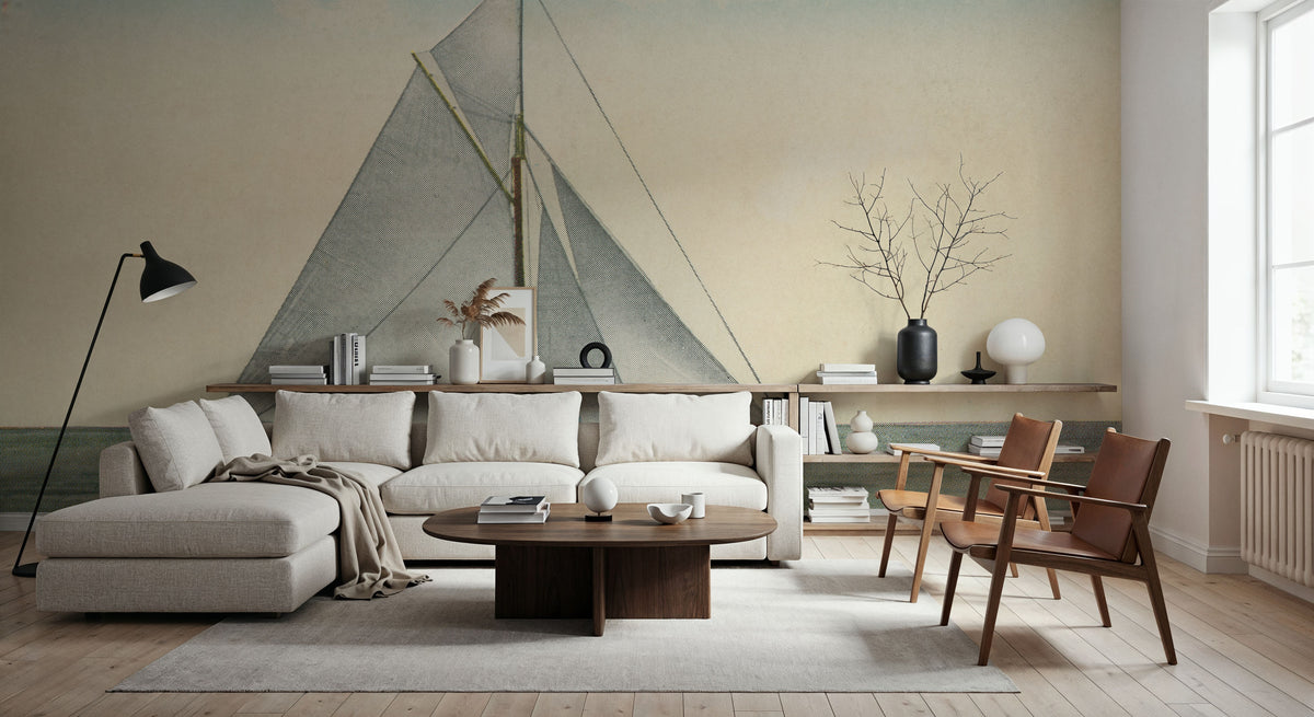 Sailing Silence Mural Wallpaper - room preview 03