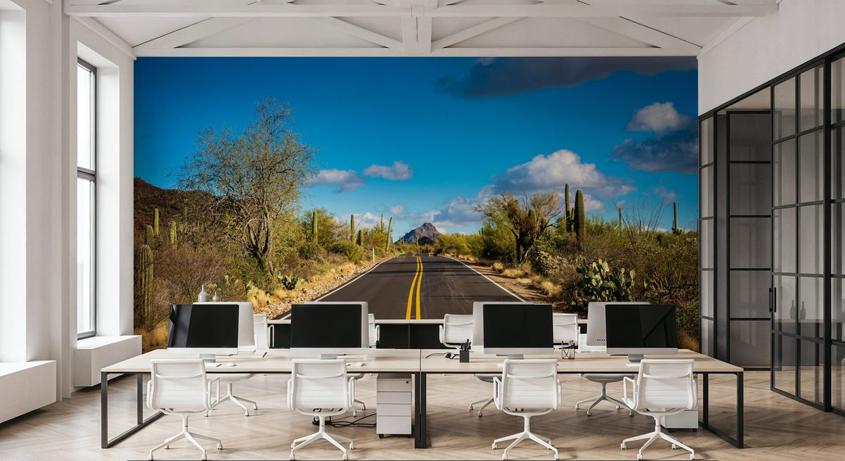 Desert Highway Mural Wallpaper - room preview 03