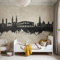 Nîmes France Skyline Concrete Mural Wallpaper - room preview 03