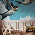 Two Birds in the Clouds Mural Wallpaper - room preview 03