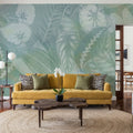 Secret Leaves Mural Wallpaper - Neutral Tone - room preview 03