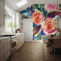 Rose Trio Mural Wallpaper - room preview 03