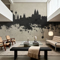 Liverpool England Skyline Concrete Mural Wallpaper - room preview 03