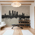 Dhaka Bangladesh Skyline Concrete Mural Wallpaper - room preview 03