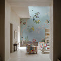 Birds in the Garden Blue Mural Wallpaper - room preview 03