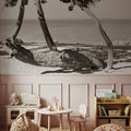 Fort Zachary Beach II BW Mural Wallpaper - room preview 03