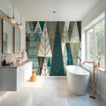 Geometric Forest Mural Wallpaper - room preview 03