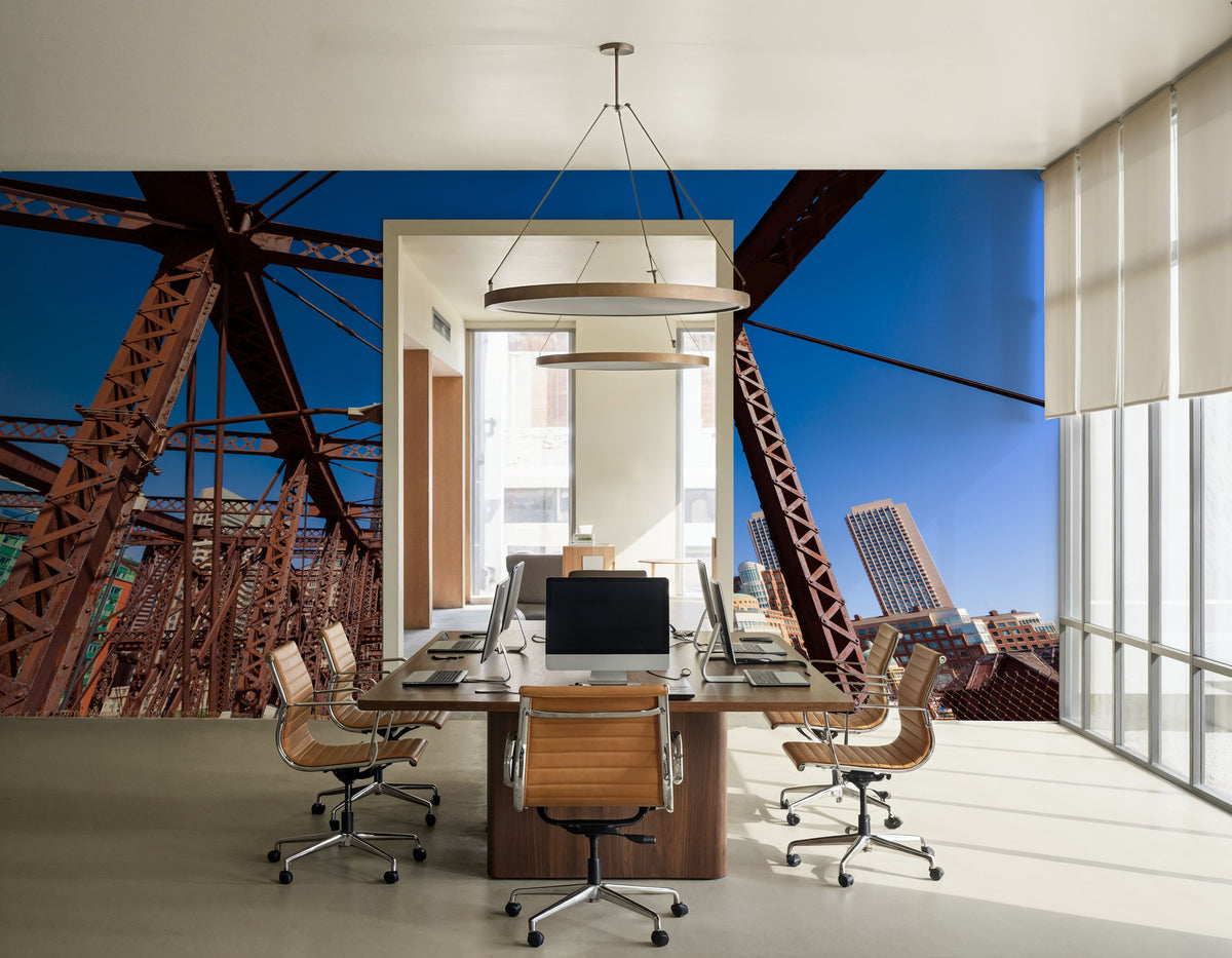 Northern Avenue Bridge Mural Wallpaper - room preview 03