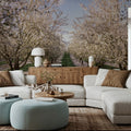 Blossoming Symmetry Mural Wallpaper - room preview 03