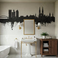 Zagreb Croatia Skyline Black & White Mural Wallpaper - room preview 03