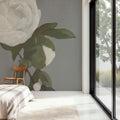 Sweet Peony Gray Mural Wallpaper - room preview 03
