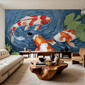 Koi Fish Mural Wallpaper - room preview 03