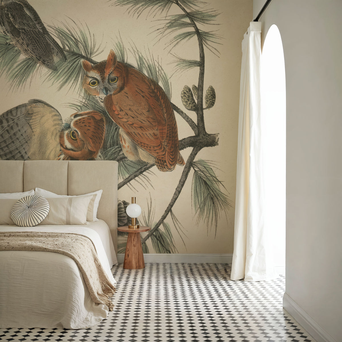 Forest Owls I Mural Wallpaper - room preview 03