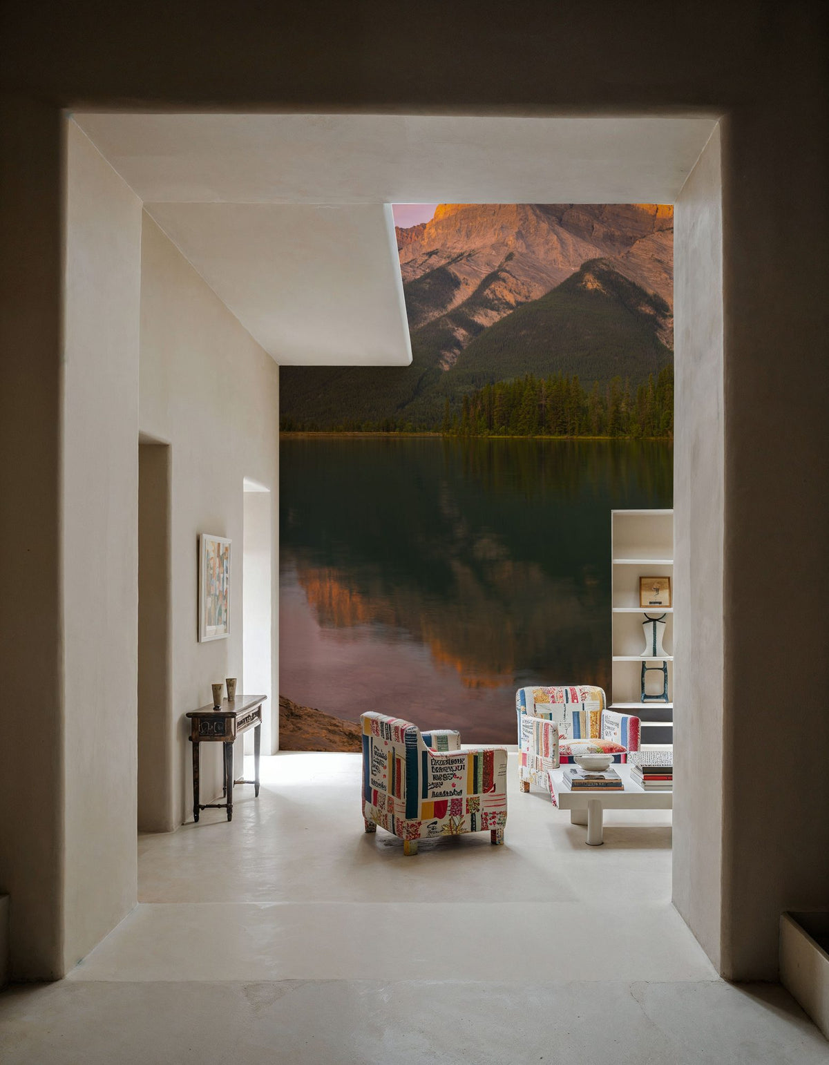 Canmore Lake Mural Wallpaper - room preview 03